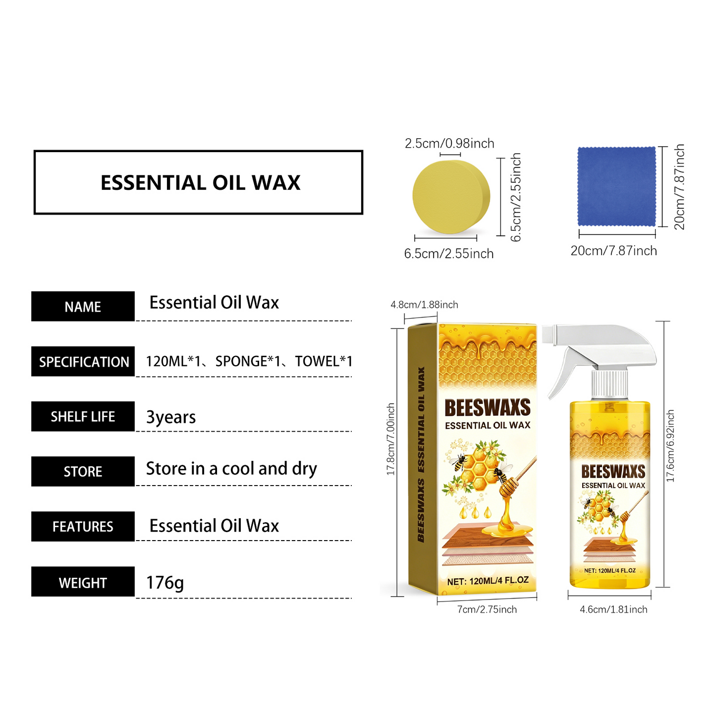 š„š„š„Beeswax Floor Polish SprayāāInstant Shine, Green & Safe