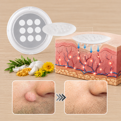 Hankihy® 2-in-1 Microneedle & Hydrocolloid Clear Patches  Targets Skin Tags, Flat Warts & Blemishes | Invisible Patch Technology for Face & Body